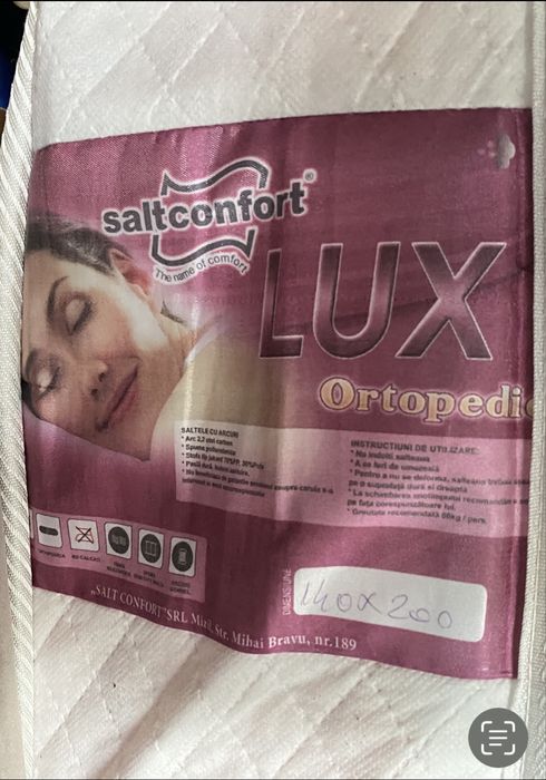 Saltea ortopedica saltconfort lux 140/200