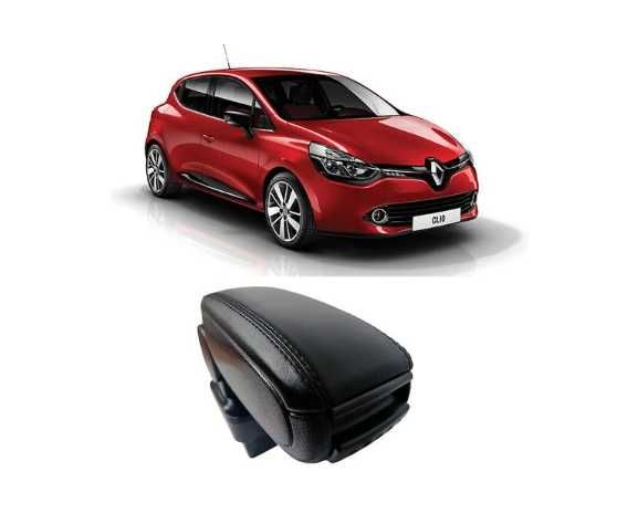 Подлакътник за Renault Clio 2013 г., черна еко кожа