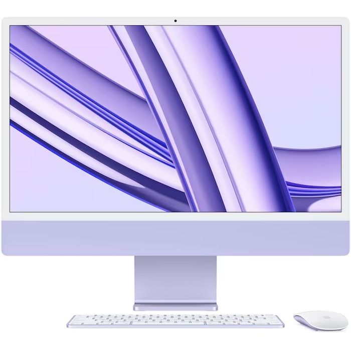 iMac M3 24" 512Gb 16Gb Ram Purple Second-Hand Ca nou 2 ani garanție, T