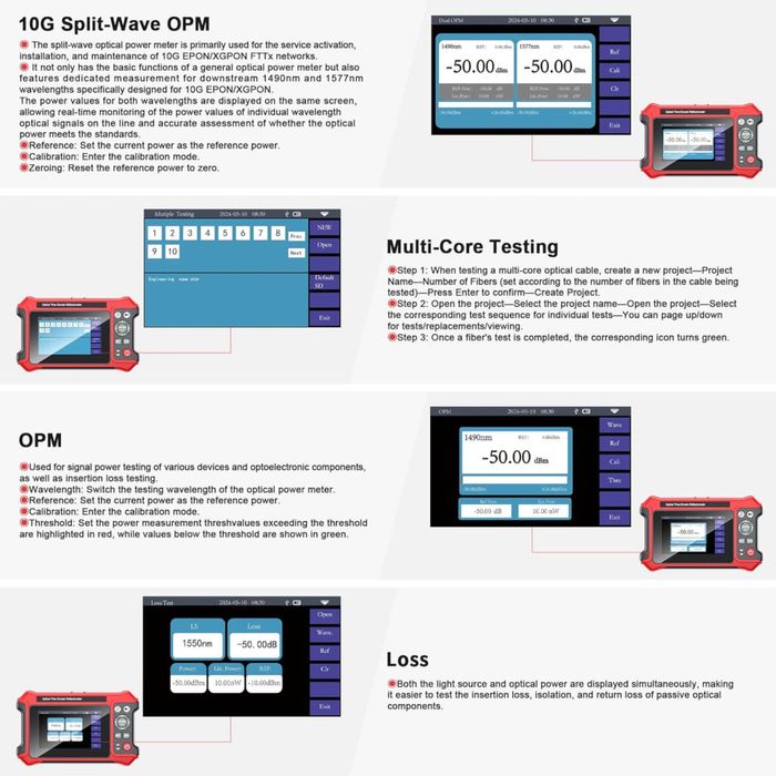 Noyafa NF-9816 OTDR Многофункциональный  тестер рефлектометр