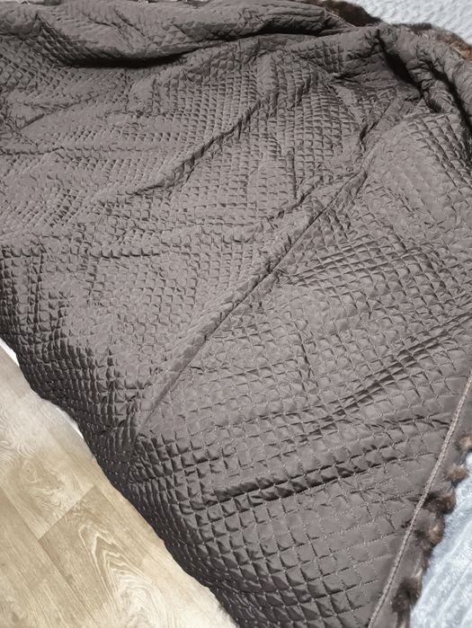 Шуба из хвостиков норки