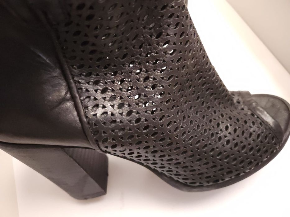 Sandale / botine damă peep toe Lavarazione Artigiana piele naturala