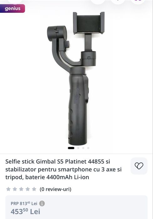 Selfie stick negru