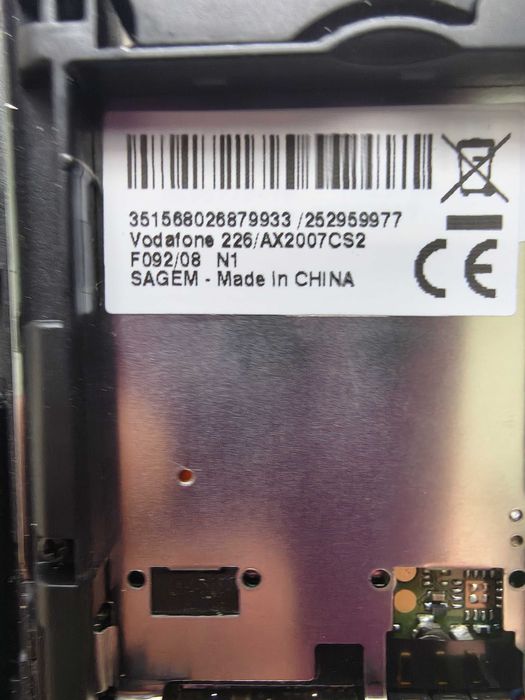 Telefon mobil GSM Vodafone 226 Sagem. Fără încărcător