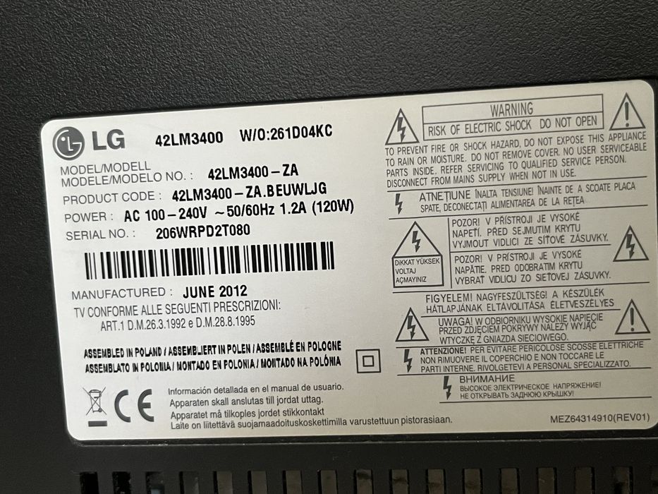 TV LG 42LM3400 LED Full HD 106 cm Cinema 3D – stare foarte bună