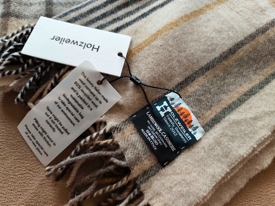 Нов дамски шал от камилска вълна и кашмир в стил Burberry