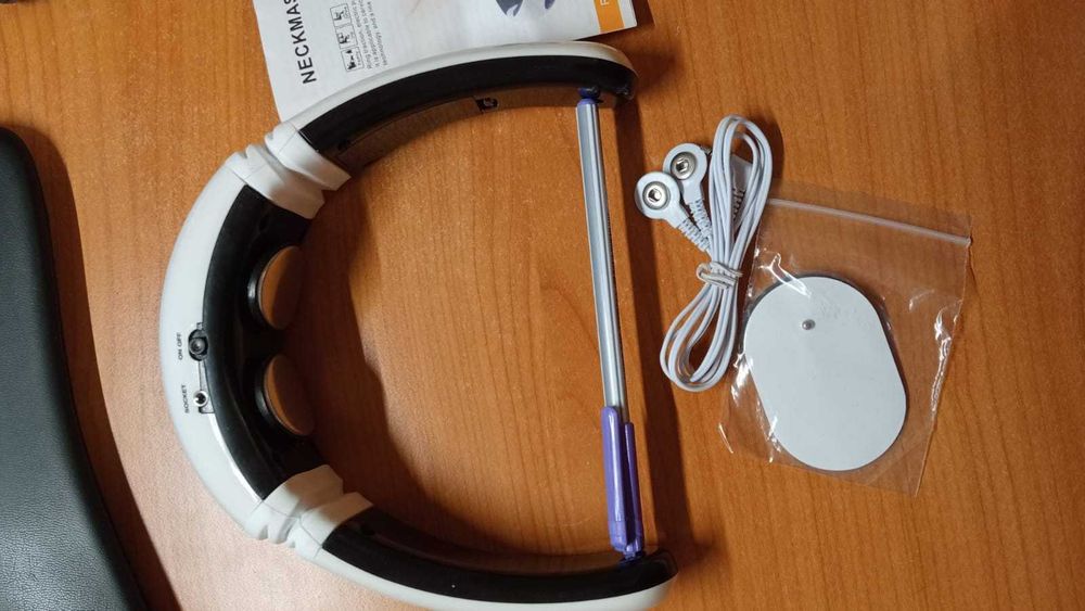 Aparat masaj gat si spate cu impulsuri electromagnetice. 2 senzori fixi pe gat si 2 pt spate la alegere.