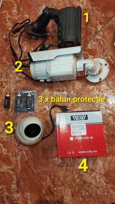 2 camere mari supraveghere sh profesionale + 1 mica sh + 1noua +3balun