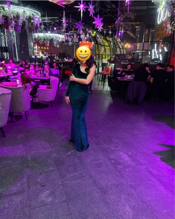 Вечернее платье изумруд