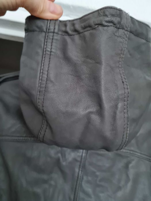 Bomber/Geaca piele cu gluga WAREHOUSE marime 38