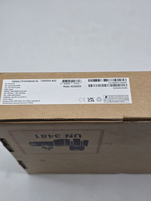Laptop Samsung Chromebook Go de 14", procesor Intel Celeron N4500, 4 GB RAM, stocare de 64 GB, ChromeOS, XE340XDA-KA2,  SIGILAT
