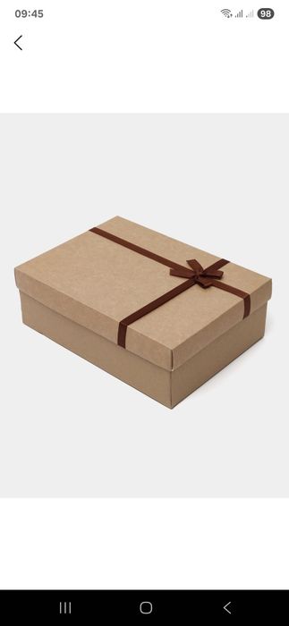 Крафтовая подарочная коробка. Kraft korobka