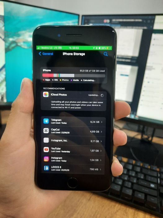 Iphine 7 plus  128 GB  holat zor yimks 68