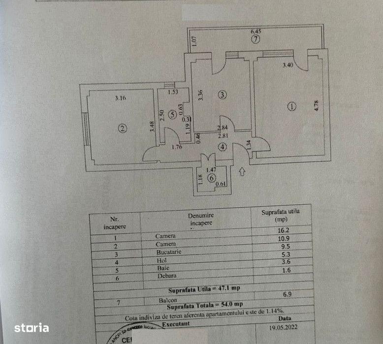 - Apartament 2 camere, confort 1 decomandat, zona Plantelor