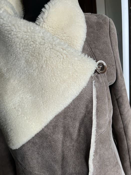 Haina/cojocel Vesa  Shearling miel piele si blana naturala fina Xs/S
