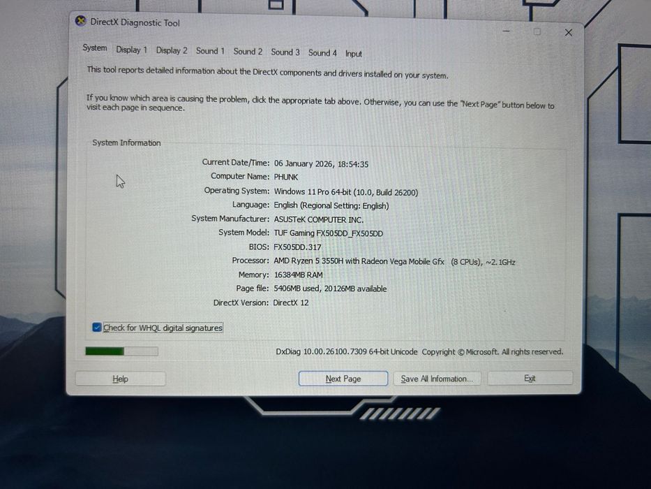 Laptop ASUS TUF Gaming FX505D