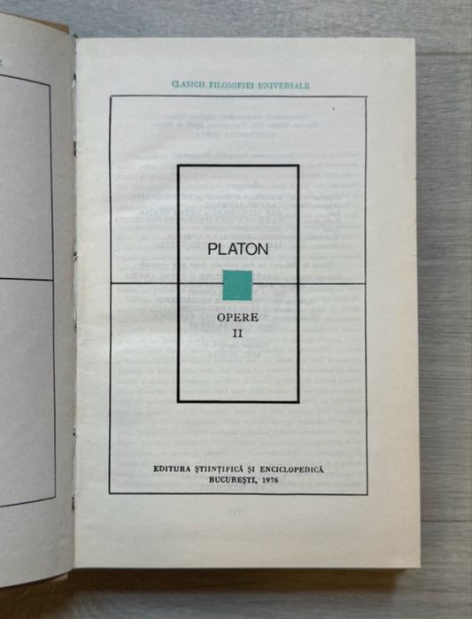 Platon - Opere (vol II, IV, V si VI)