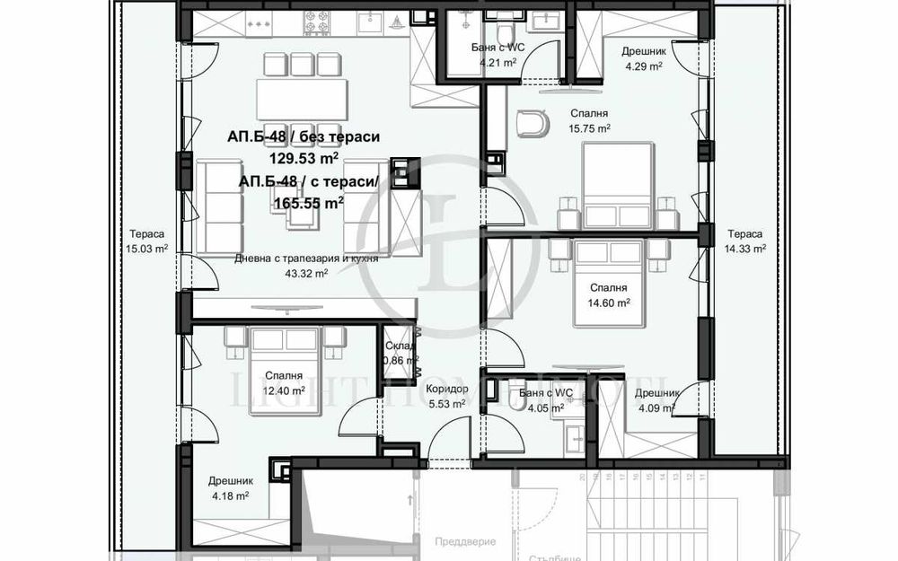 Продава се Четиристаен апартамент в Пловдив, Христо Смирненски - 209 кв.м за 767 €/кв.м - Снимка #3