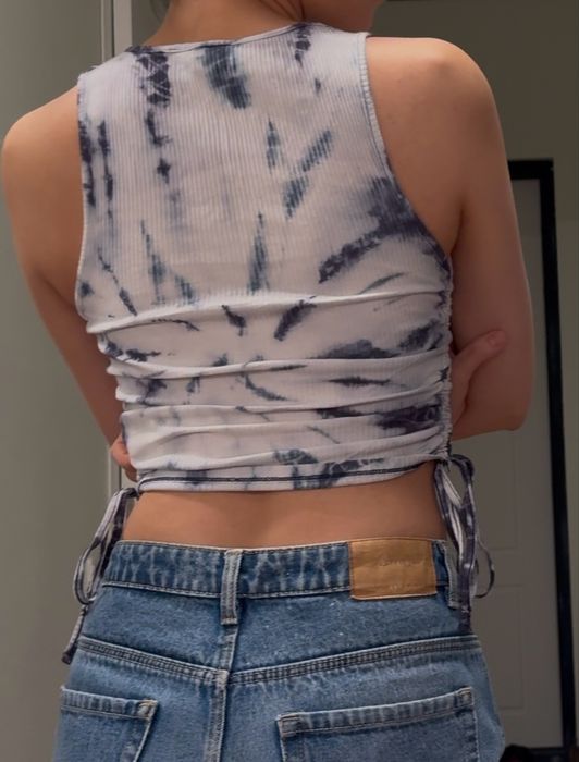 тайдай кроп топ h&m