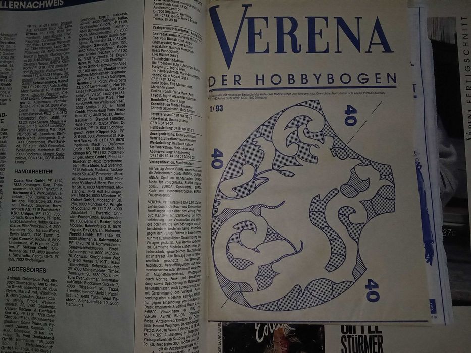 Списание " Verena " от 1993 г.