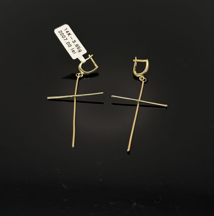 Bijuteria Royal cercei din aur 14k 3.65 gr