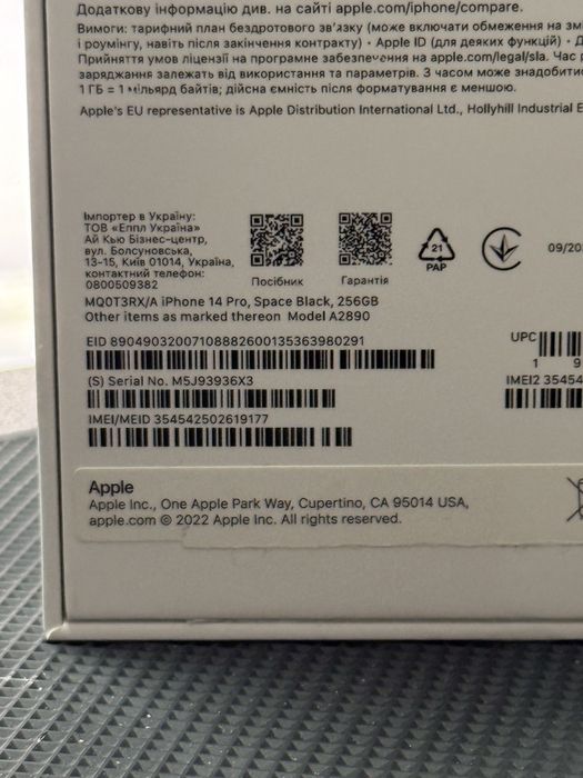 Apple iPhone 14 Pro,Space Black,256GB