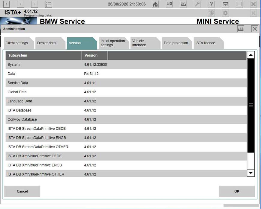 BMW ISTA+ 4.61.40 Standalone - Ultima versiune + PSdZData v4.61.11 Full + BMW Advanced Tools