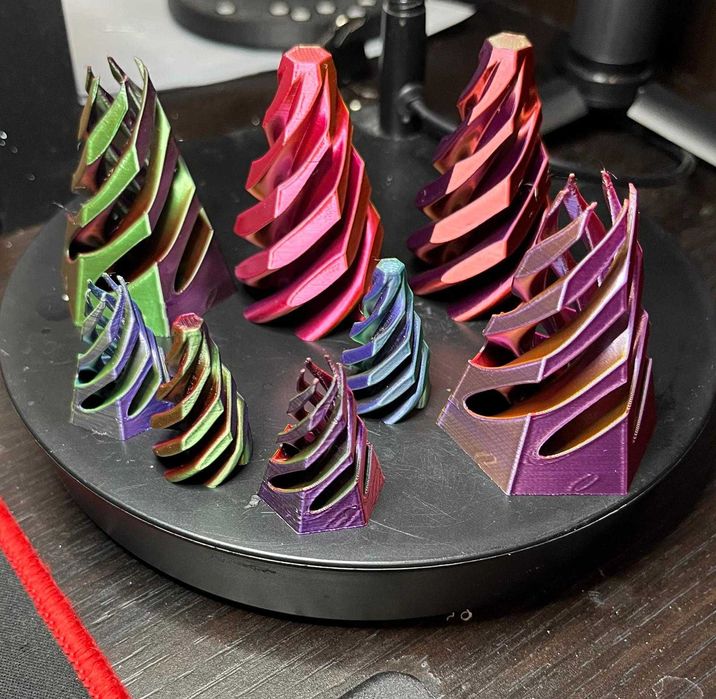 Set 4 mini fidget "spiral cone"