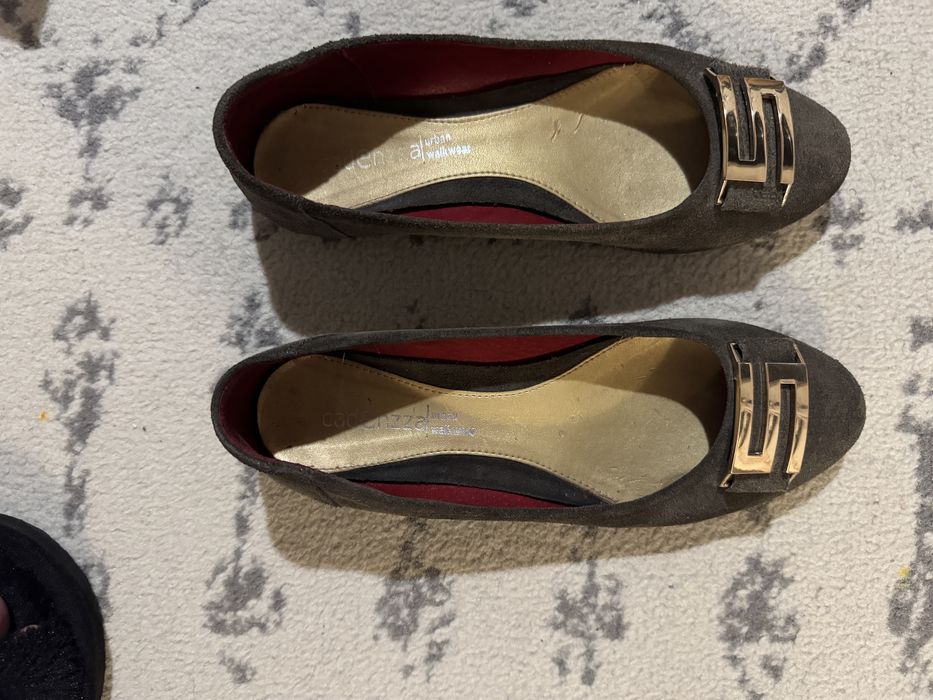 Balerini piele intoarsa Cadenzza Velur Tape 37