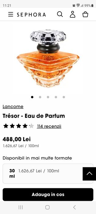 Apa de parfum Tresor Lancome clasic