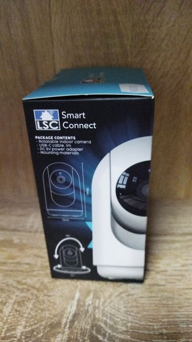 Cameră pivotantă Smart Connect LSC wifi, unghi de rotire 355°, Cod 124206
