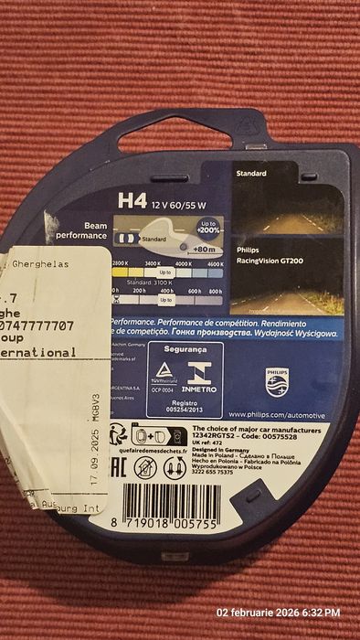 Bec h4 Philips racing vizion gt 200