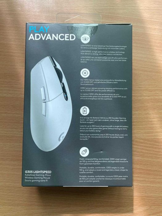 Mouse Gaming Wireless Logitech G305 LIGHTSPEED Alb – Nou, Sigilat
