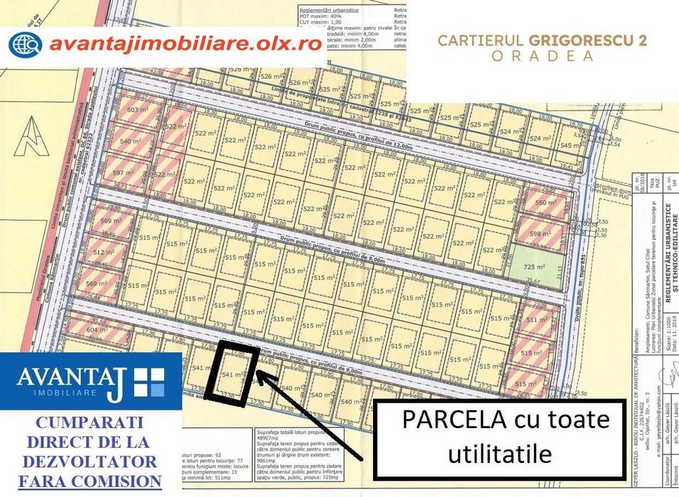 Parcele PREMIUM în cartierul GRIGORESCU 2 Oradea cu toate UTILITĂȚILE