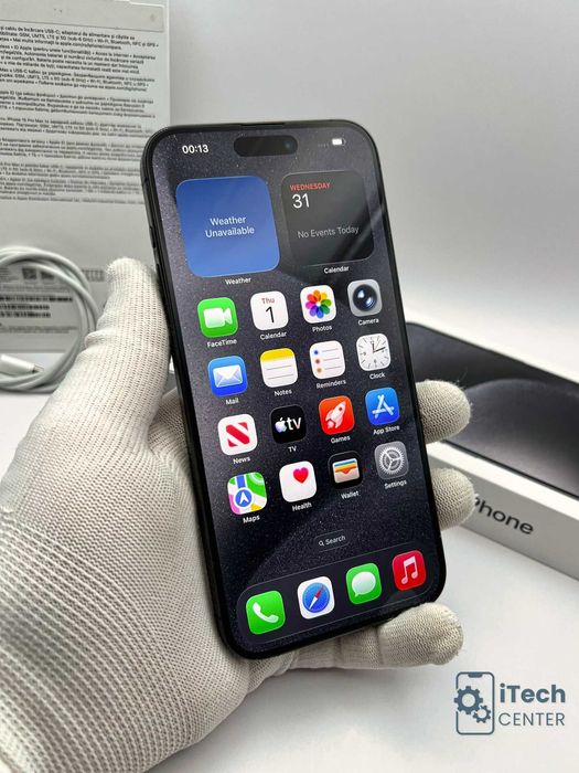 iPhone 15 Pro MAX, 256GB, Black Titanium, КАТО НОВ, 1г. ГАРАНЦИЯ!