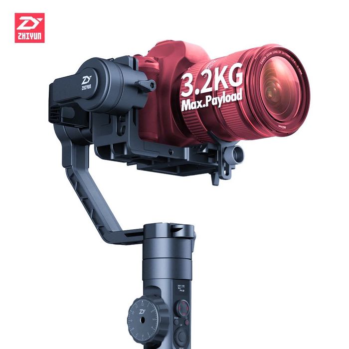 Zhiyun Crane 2 NOU Gimbal cu Stabilizre pe 3 axe, cu Follow Focus integrat, compatibil cu o gamă selectă de aparate foto DSLR