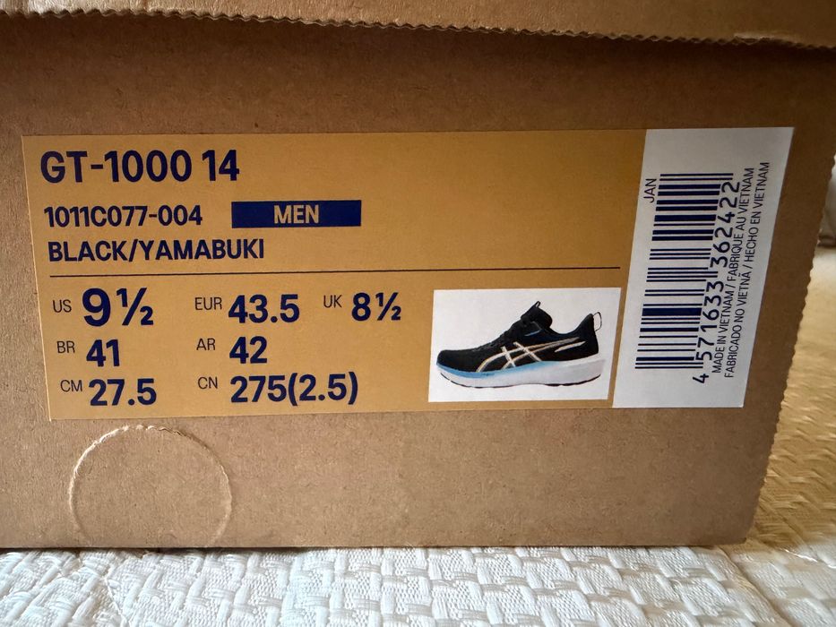 Pantofi pentru alergare 43.5 Asics Gt-1000 14 1011C077 Negru