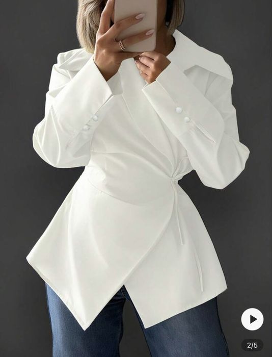 Блузка S чисто бяла, чисто нова