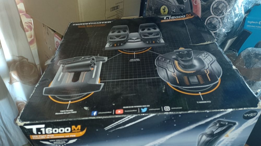 Топ Джойстици за летене контролер Thrustmaster T16000M FCS Flight Pack