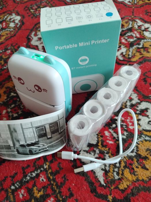 Mini printer  oq qora