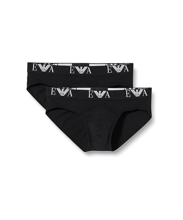 Set chiloti barbati, 2 bucati, Emporio Armani Brief, negru, XXL