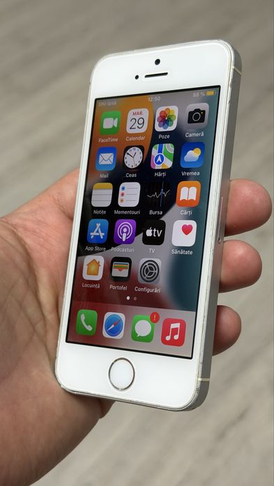 iPhone 5 SE Silver Neverlock-32GB-88%--Amprenta OK-Perfect Functional-
