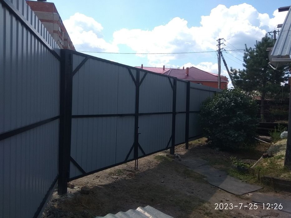 Заборы из профлиста, евроштакетник