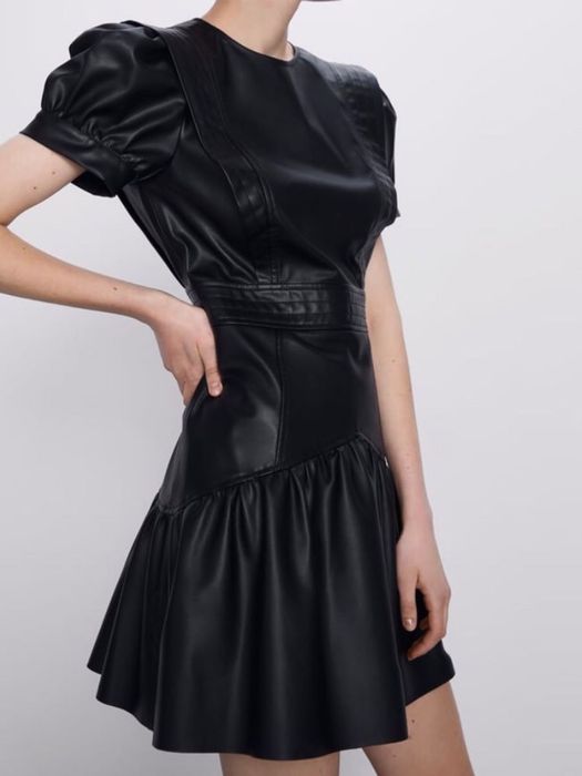 Платье Zara из экокожи