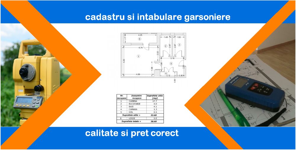Cadastru/intabulare apartamente/garsoniere Bucuresti