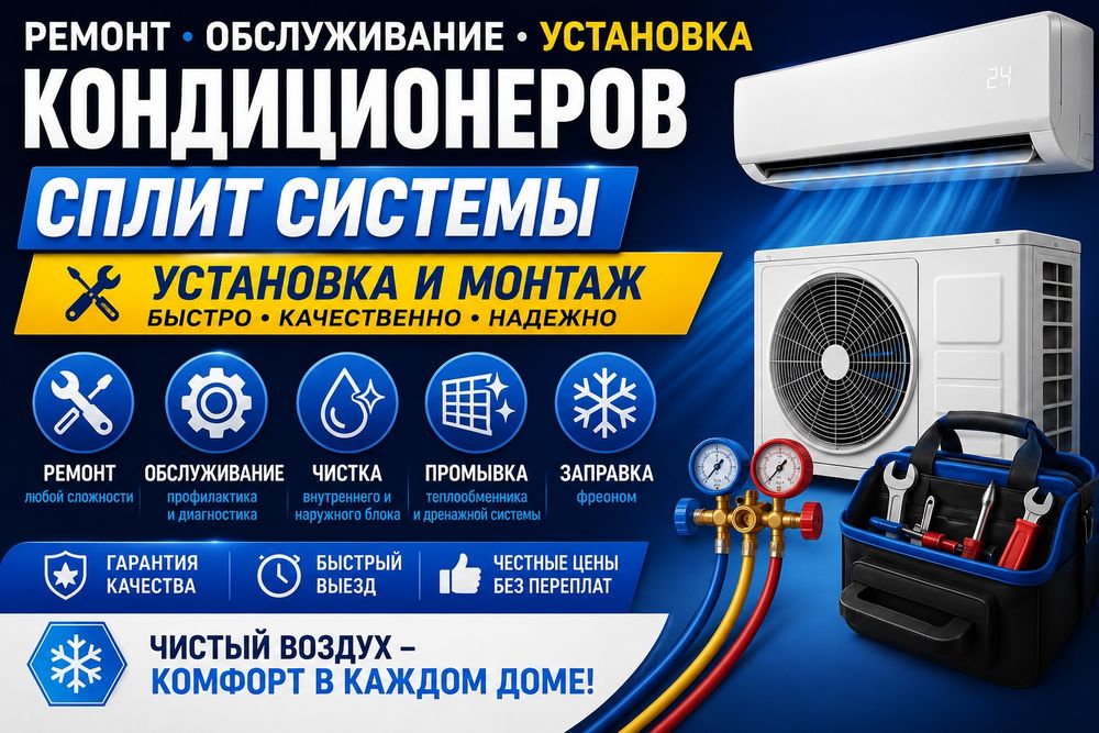 Ремонт установка кондиционеров