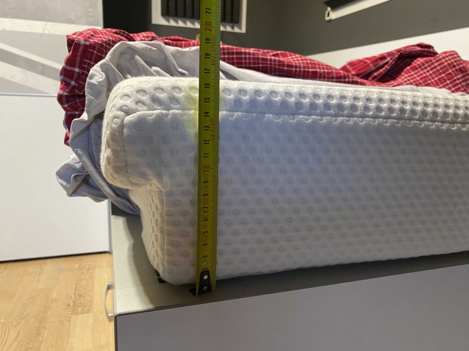 Pat simplu pe colt, lat 110cm x lung 200cm cu saltea de 16cm cu 3 starturi Aramis Feeling