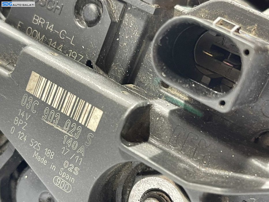 Alternator Bosch 140A Volkswagen Jetta 1.4 TSI 2006 - 2014 Cod 03C903023S 0124525188 [AV2632]