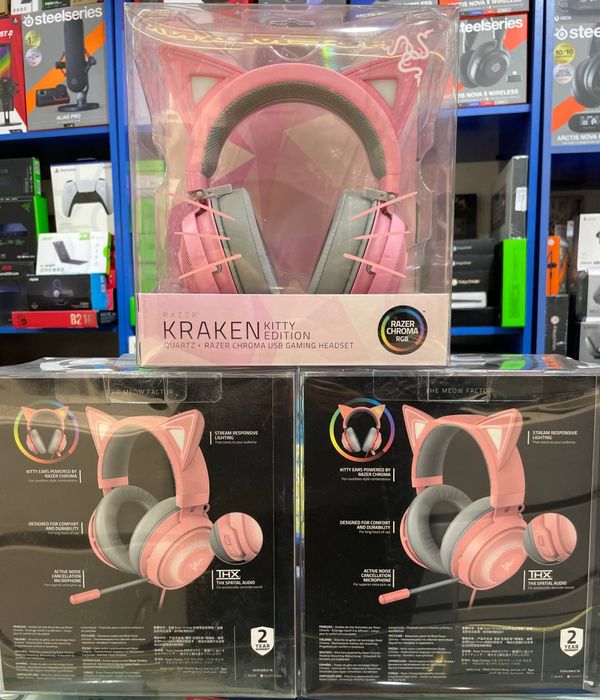 Распродажа! Razer Kraken Kitty RGB Наушники Подарок для девушки