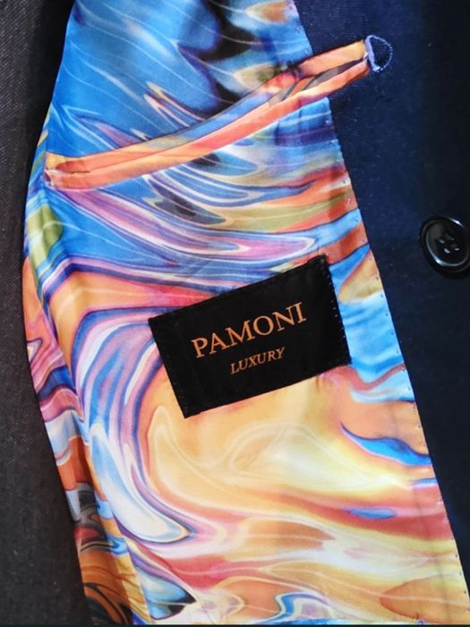 Sacou narbatesc double breadted navy Pamoni mar 46